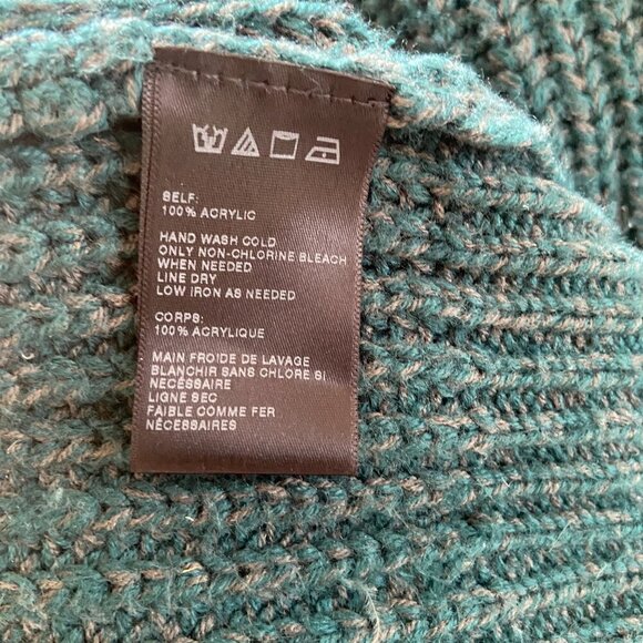Urban Outfitters Sparkle & Fade Dark Teal Chunky Knit Oversized Sweater Size S - Picture 8 of 8